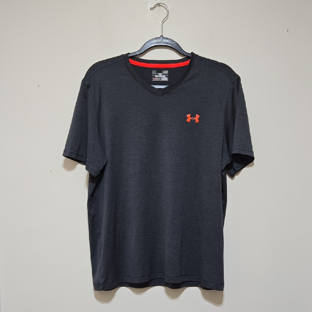 Under Armour Men's Heatgear Charcoal Gray Short Sleeve Tee